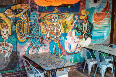 Patio of Mezcalito's in the Oakhurst District of Decatur,GA