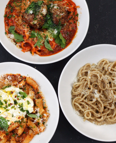 Pasta dishes at No. 246 in Decatur, GA