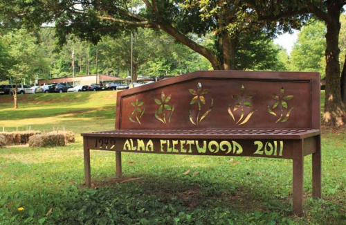 Alma Fleetwood memorial bench