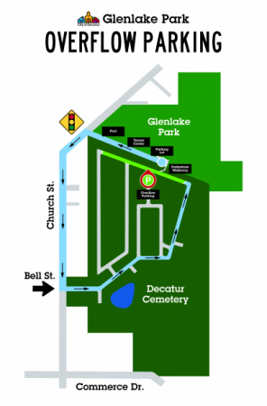 Glenlake Overflow Parking Map