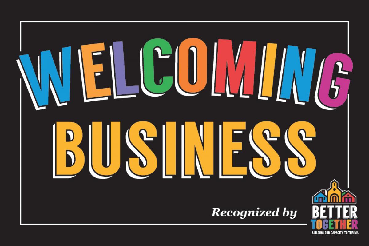 Better Together Welcoming Business Award Graphic