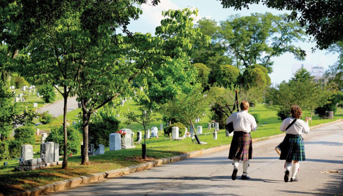 Walkers In The Cemetery