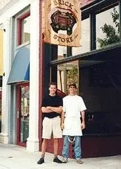 Business owners outside of Brickstore