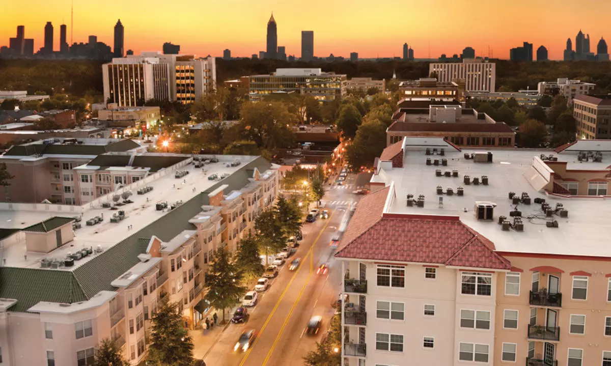 Aerial photo of street in Decatur
